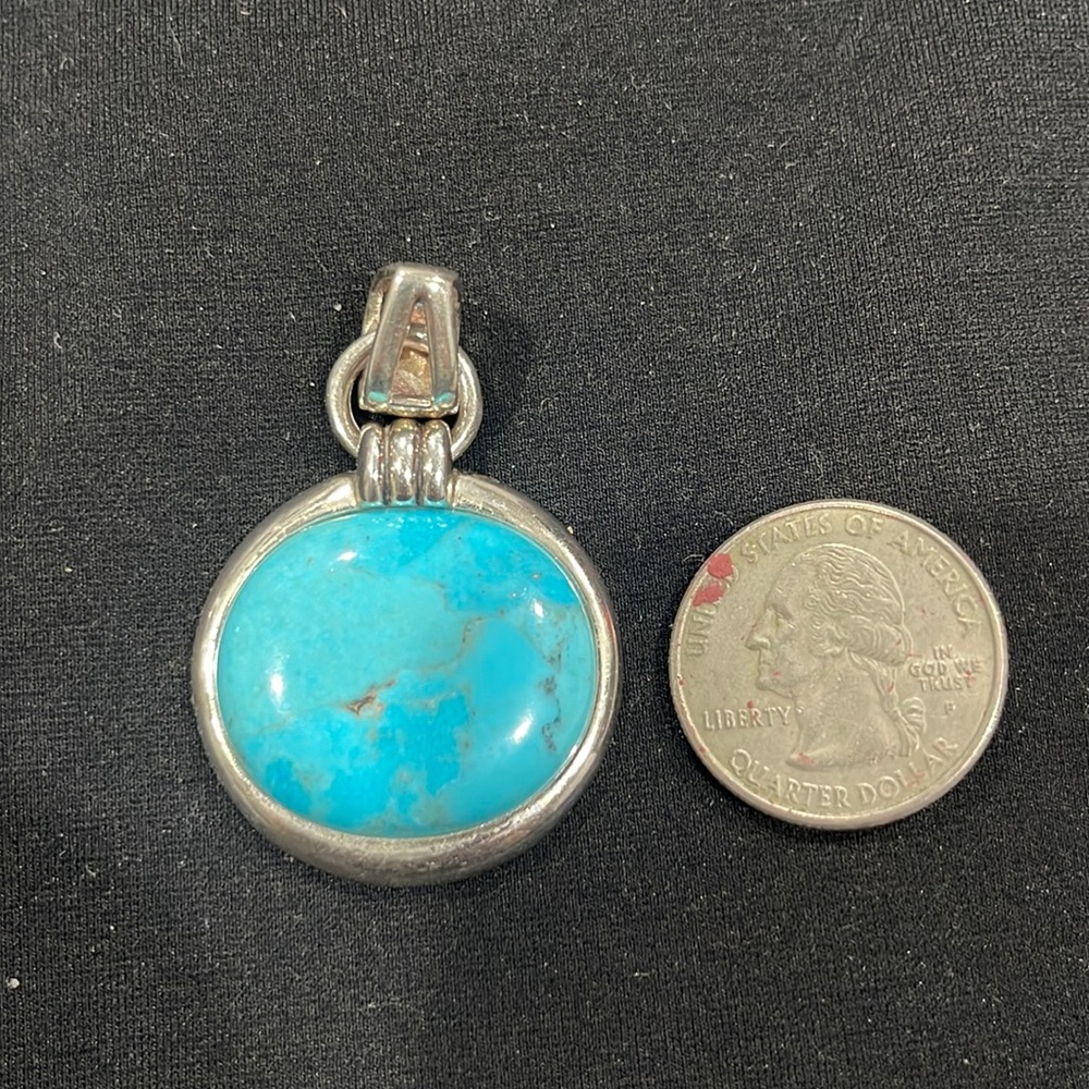925 Sterling Silver Turquoise Pendant